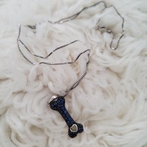 Sapphire dogbone necklace